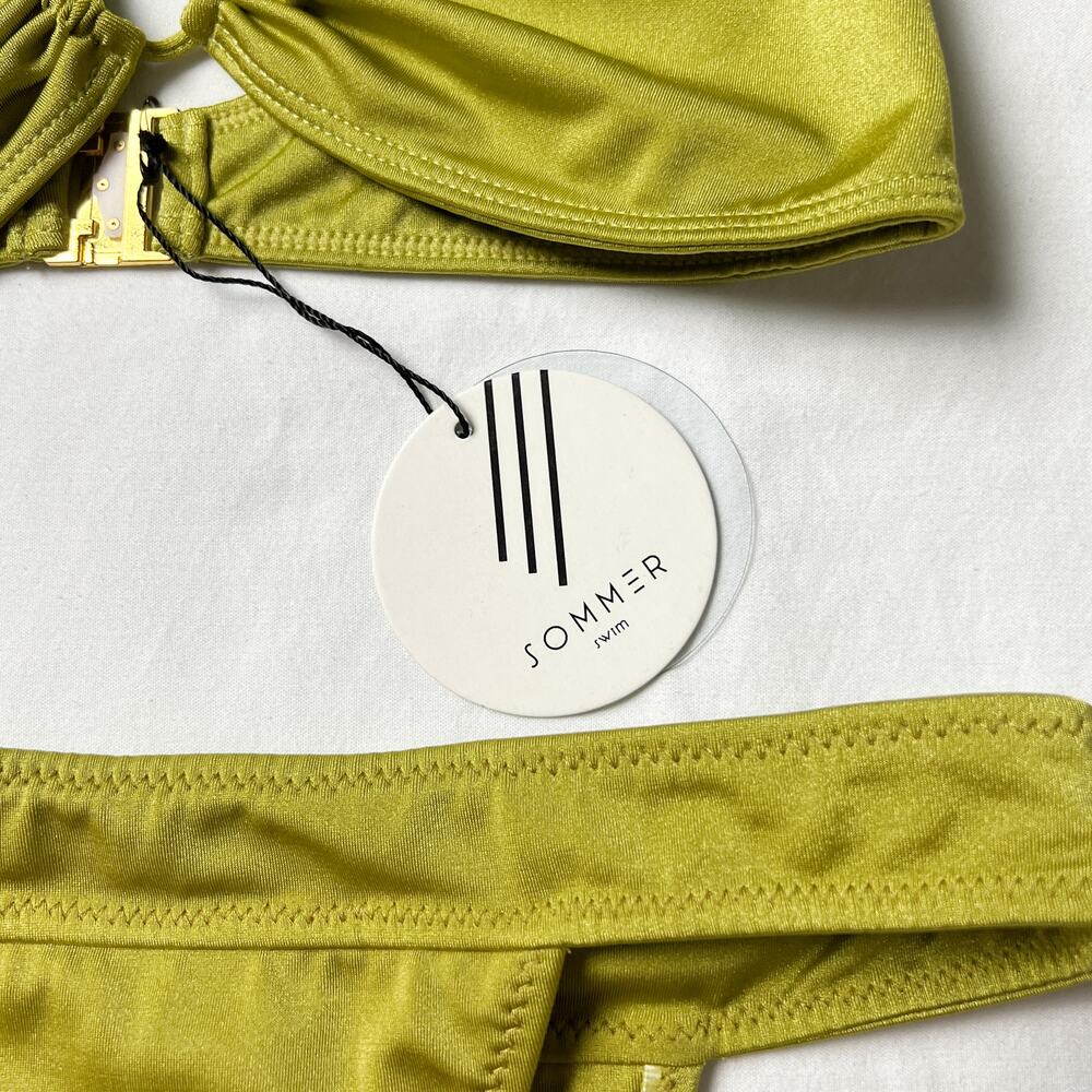 sommer swim naomi green strapless bikini set - Picture 2 of 11